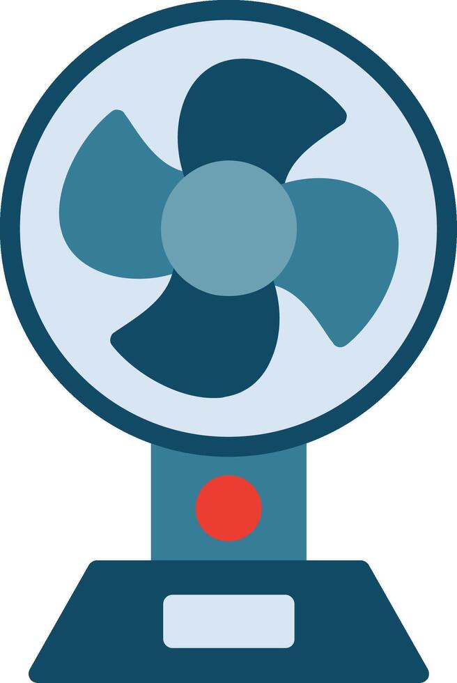 Fan Flat Illustration Icon Design vector