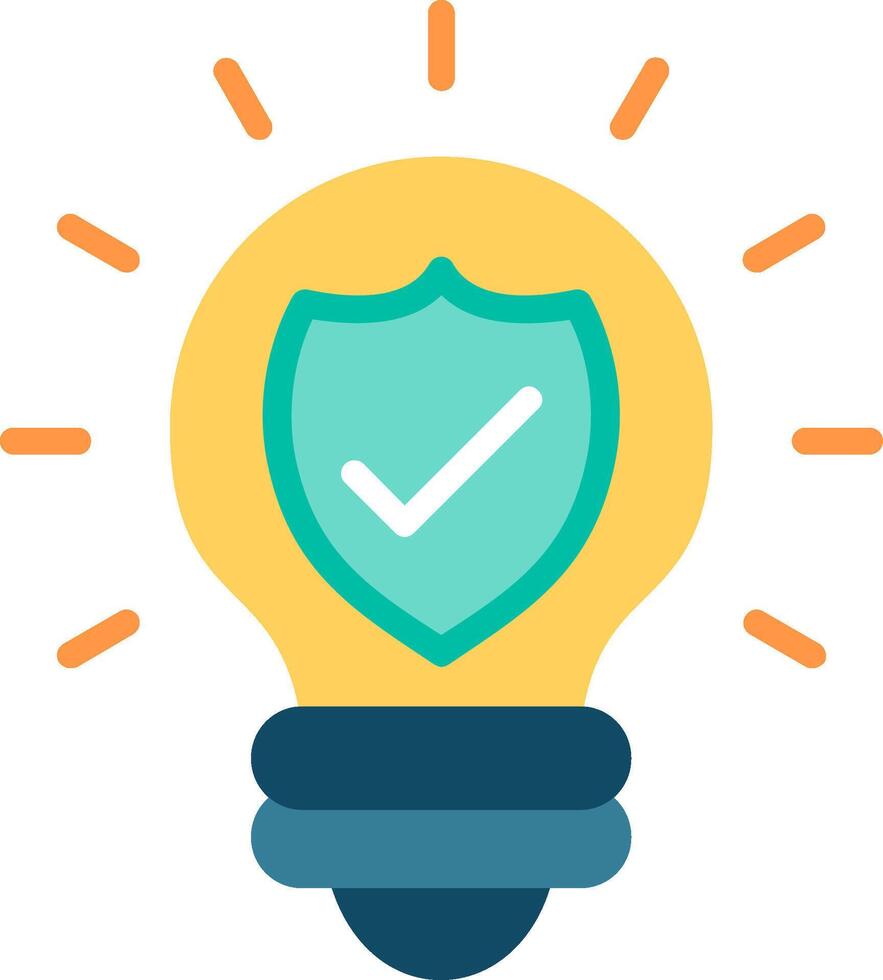 Secured Flat Illustration Icon Design vector