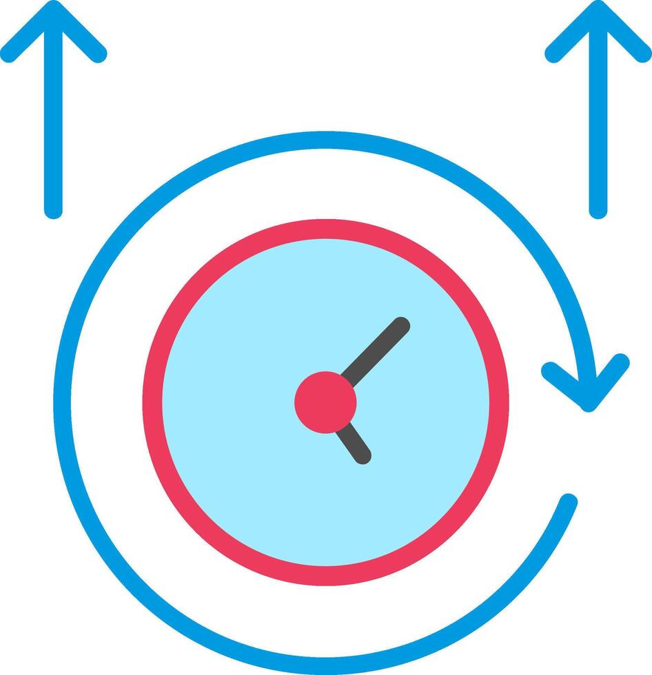 Overtime Flat Illustration Icon Design vector