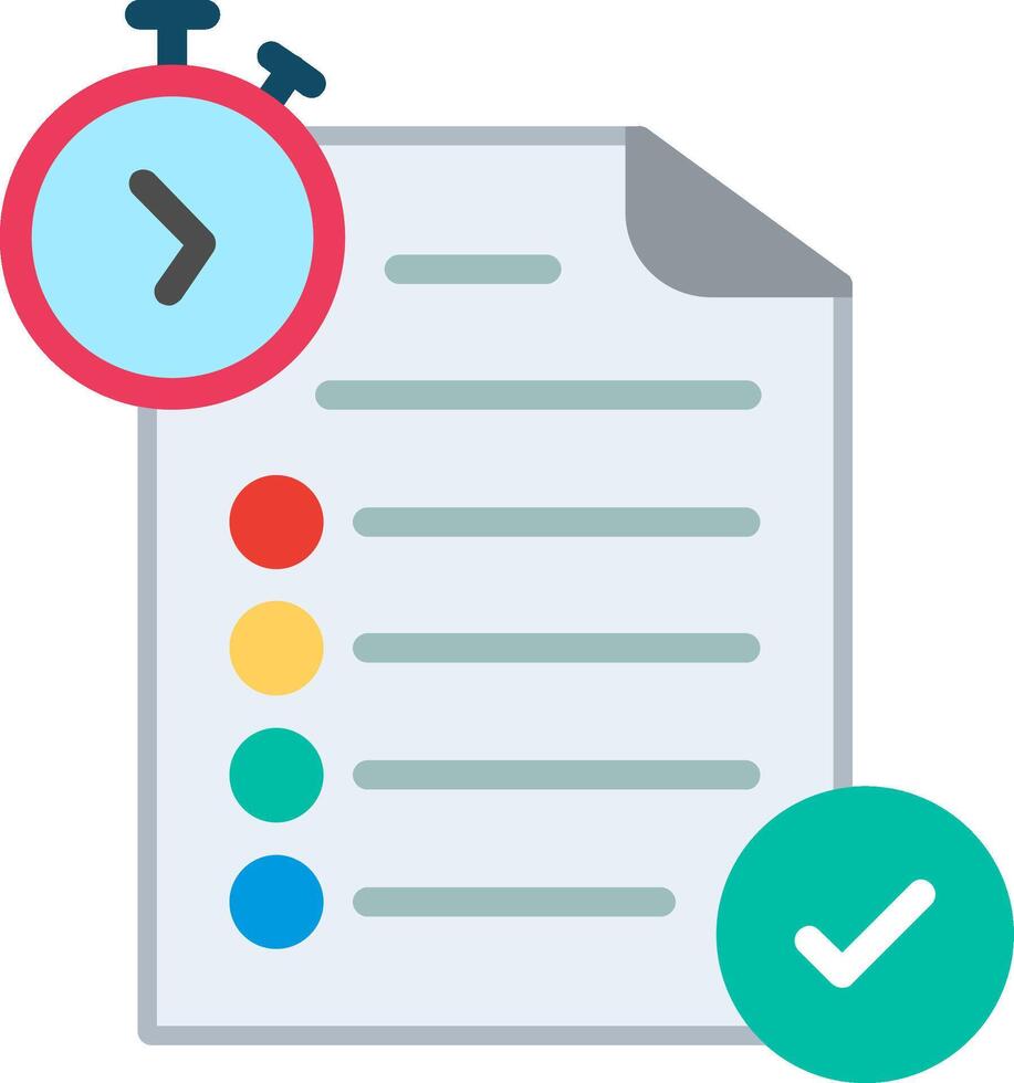 Test Flat Illustration Icon Design vector