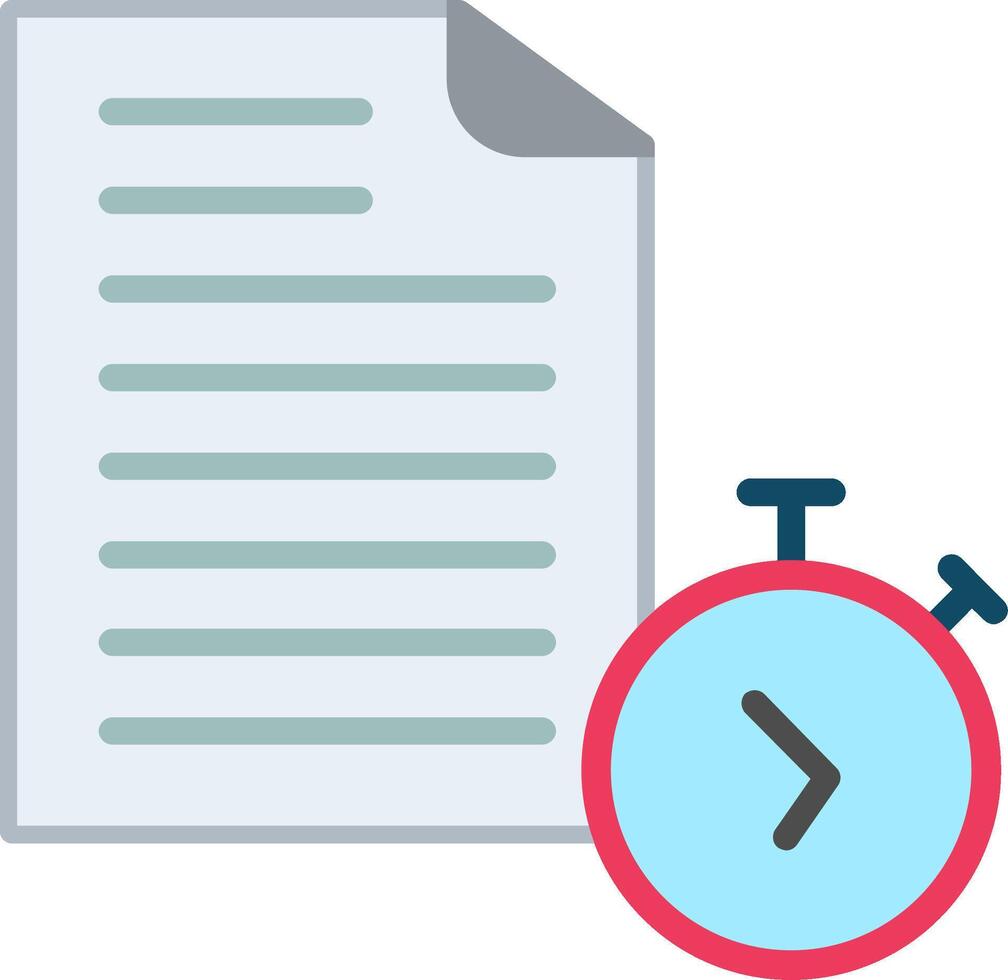 Timer Flat Illustration Icon Design vector