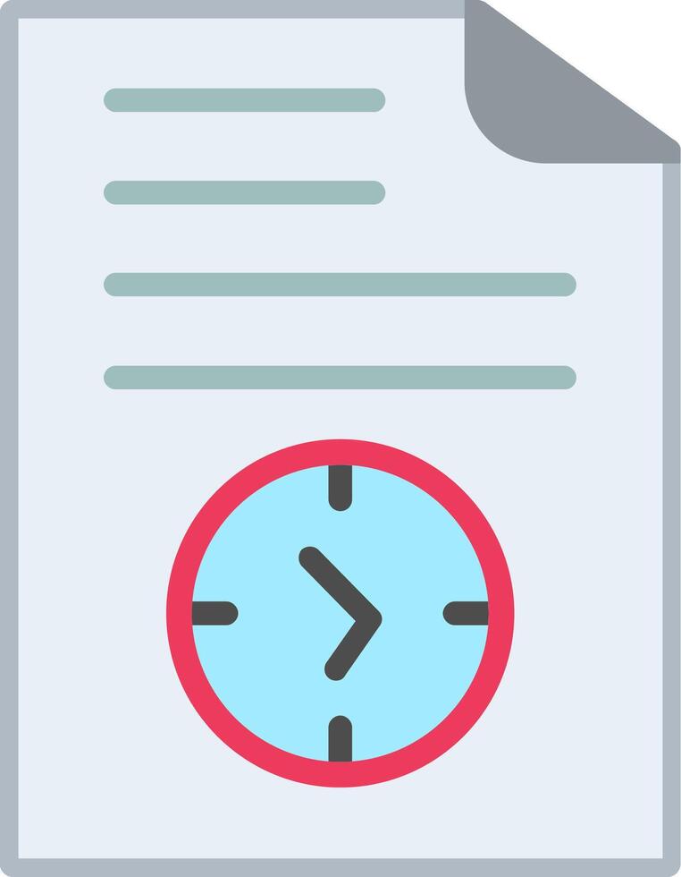 Waiting Flat Illustration Icon Design vector