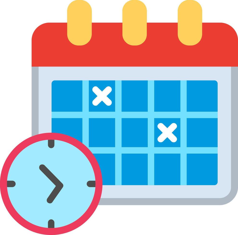 Timetable Flat Illustration Icon Design vector