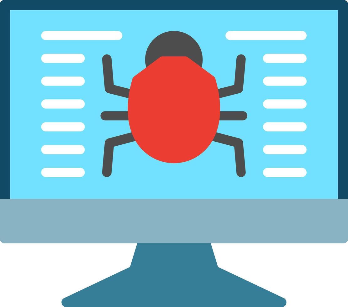 Bug Flat Illustration Icon Design vector