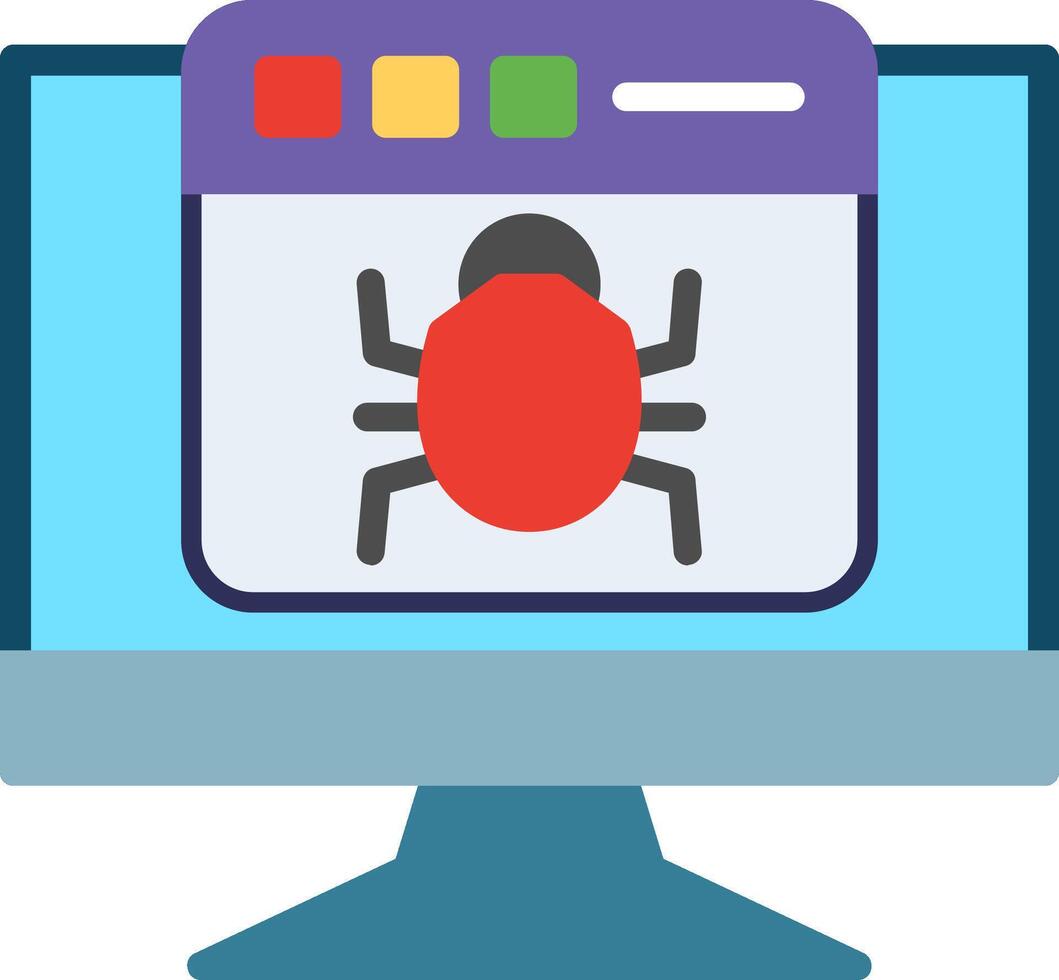 Virus Flat Illustration Icon Design vector