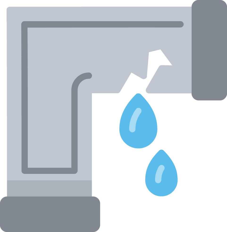 Leaking Flat Illustration Icon Design vector