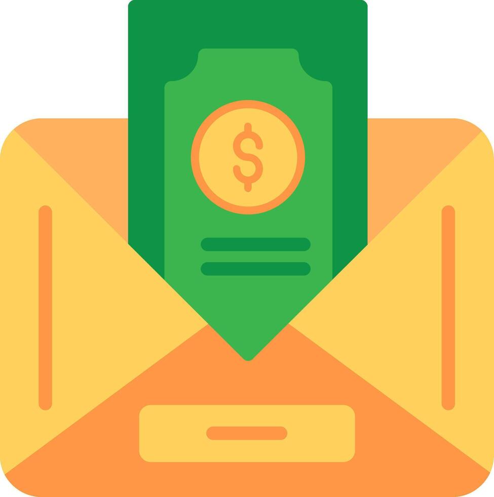 Salary Flat Illustration Icon Design vector
