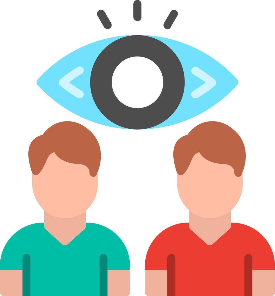Supervision Flat Illustration Icon Design vector
