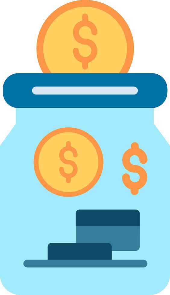 Saving Money Flat Illustration Icon Design vector