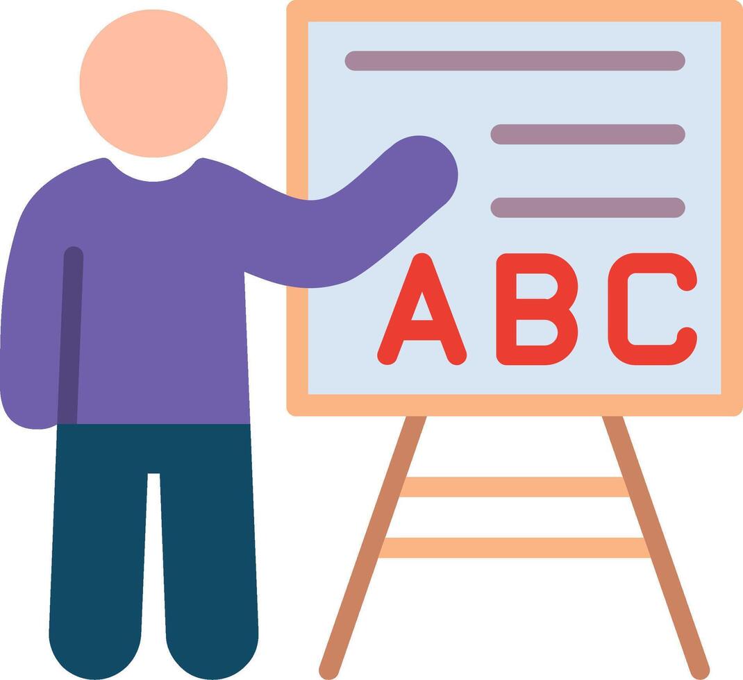 Grammar Flat Illustration Icon Design vector