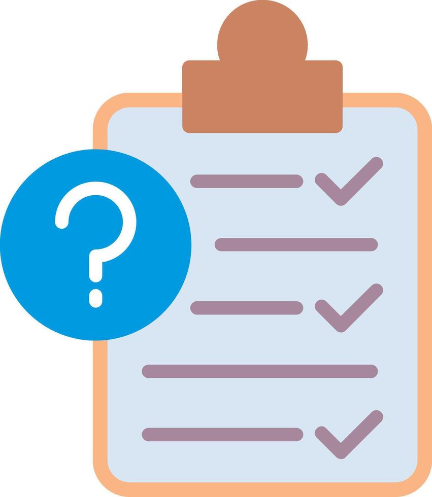 Exam Flat Illustration Icon Design vector
