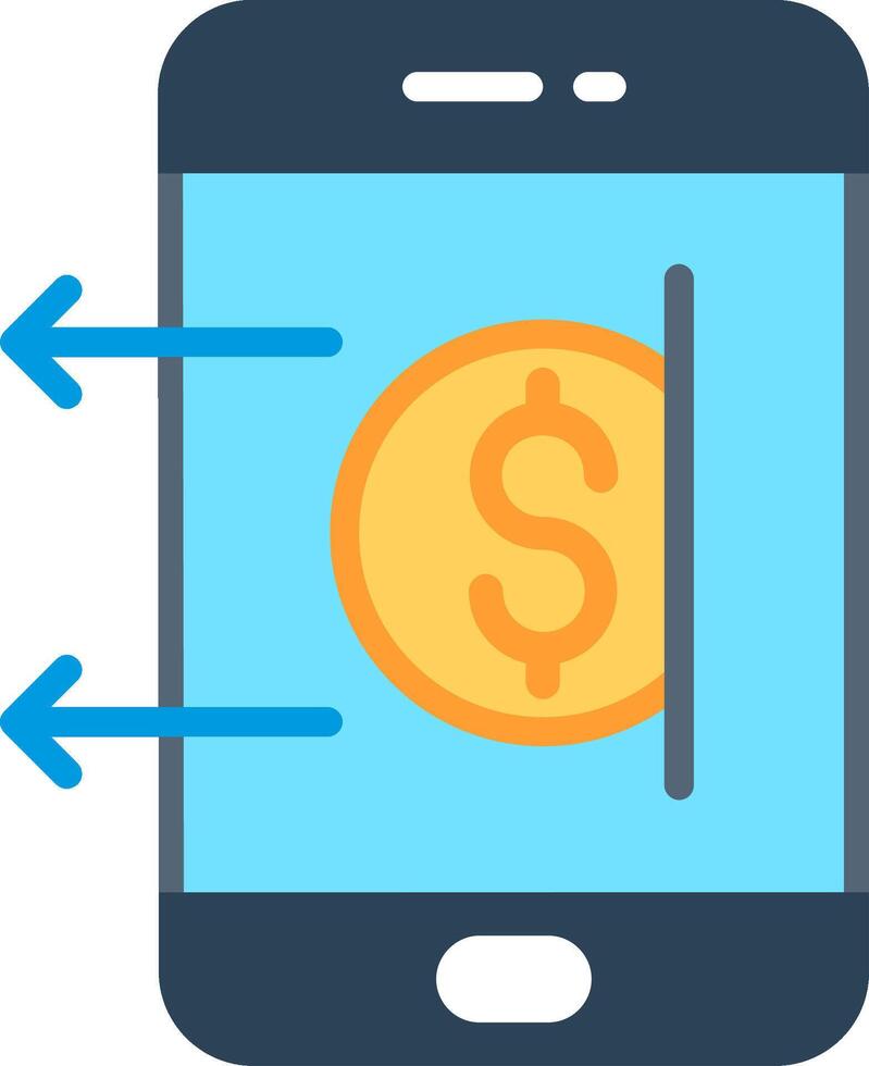 Transfer Money Flat Illustration Icon Design vector