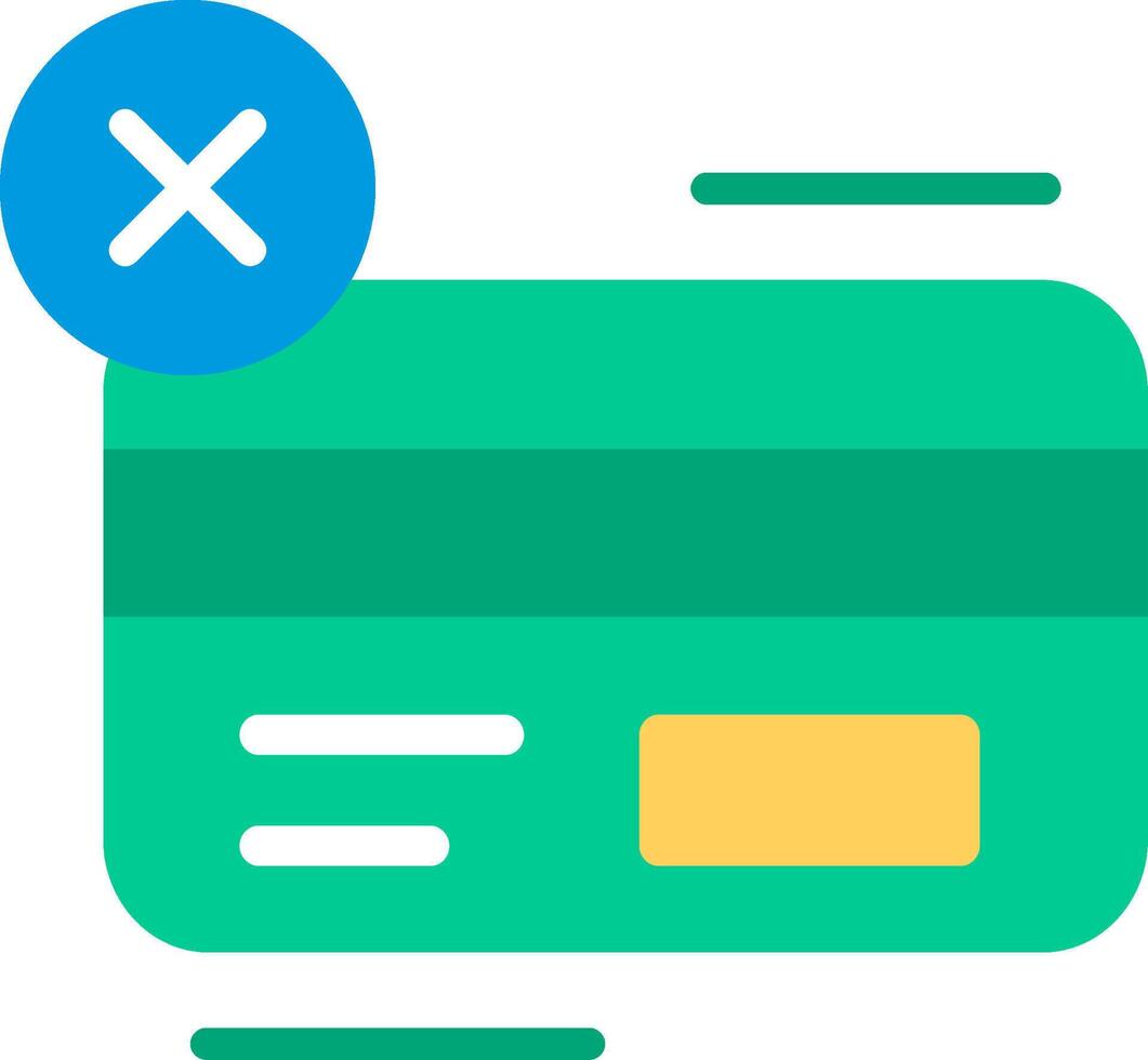 No card Flat Illustration Icon Design vector