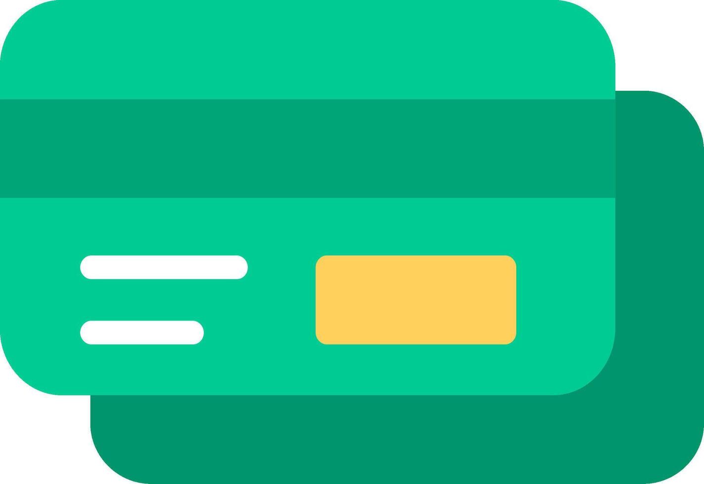 Debit Card Flat Illustration Icon Design vector