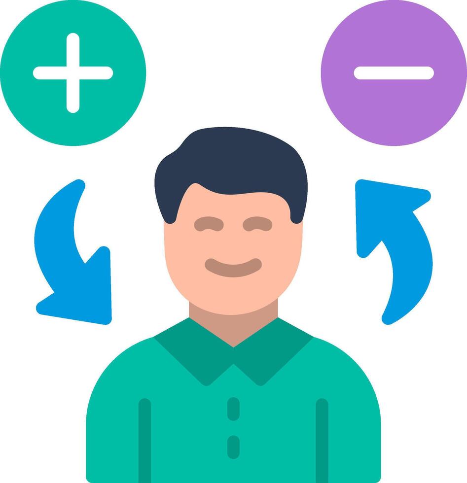 Attitude Flat Illustration Icon Design vector