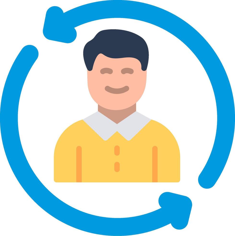 Rotation Flat Illustration Icon Design vector