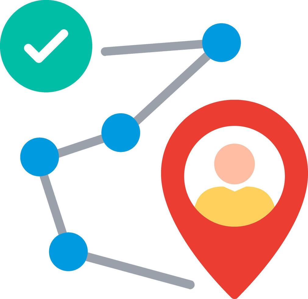 Customer Journey Flat Illustration Icon Design vector