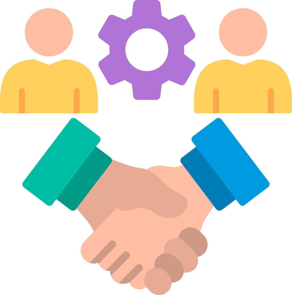 Customer relationship manage Flat Illustration Icon Design vector