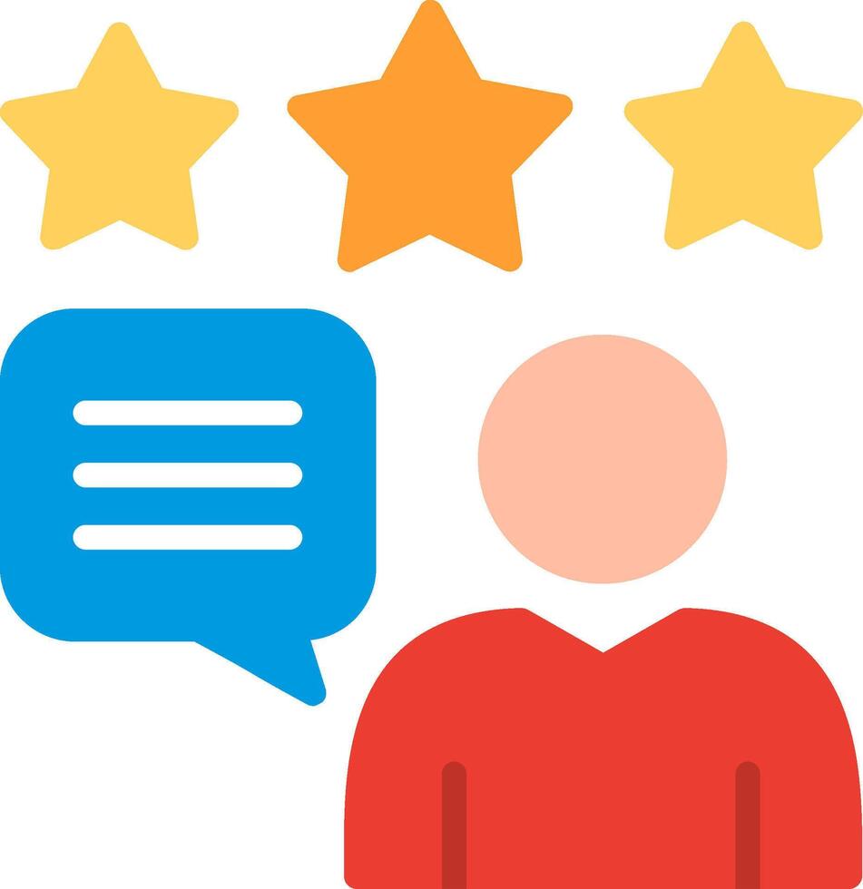 Customer Review Flat Illustration Icon Design vector