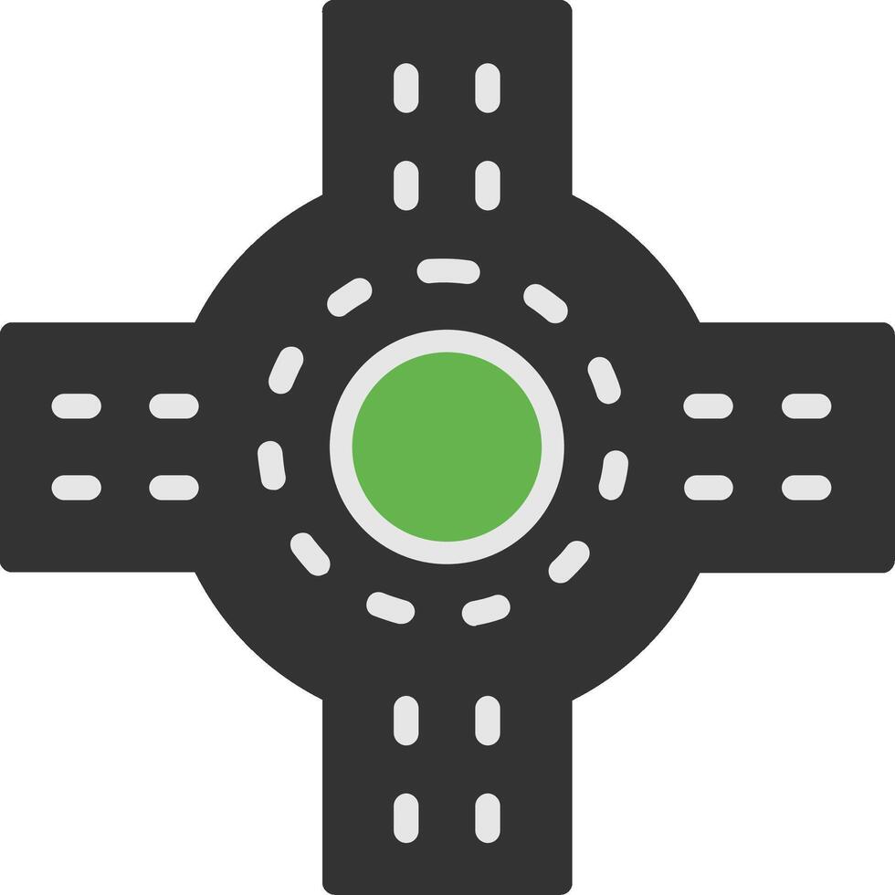 Roundabout Flat Illustration Icon Design vector