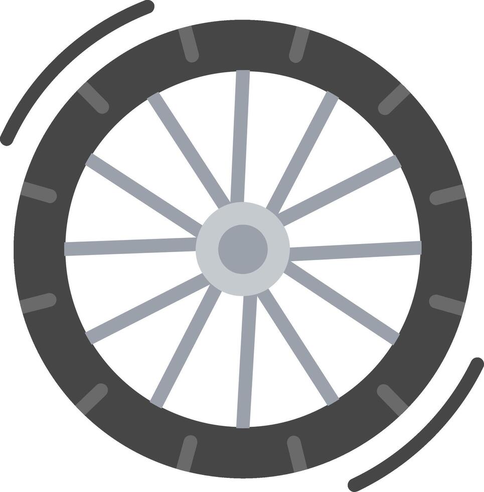 Tyre Flat Illustration Icon Design vector