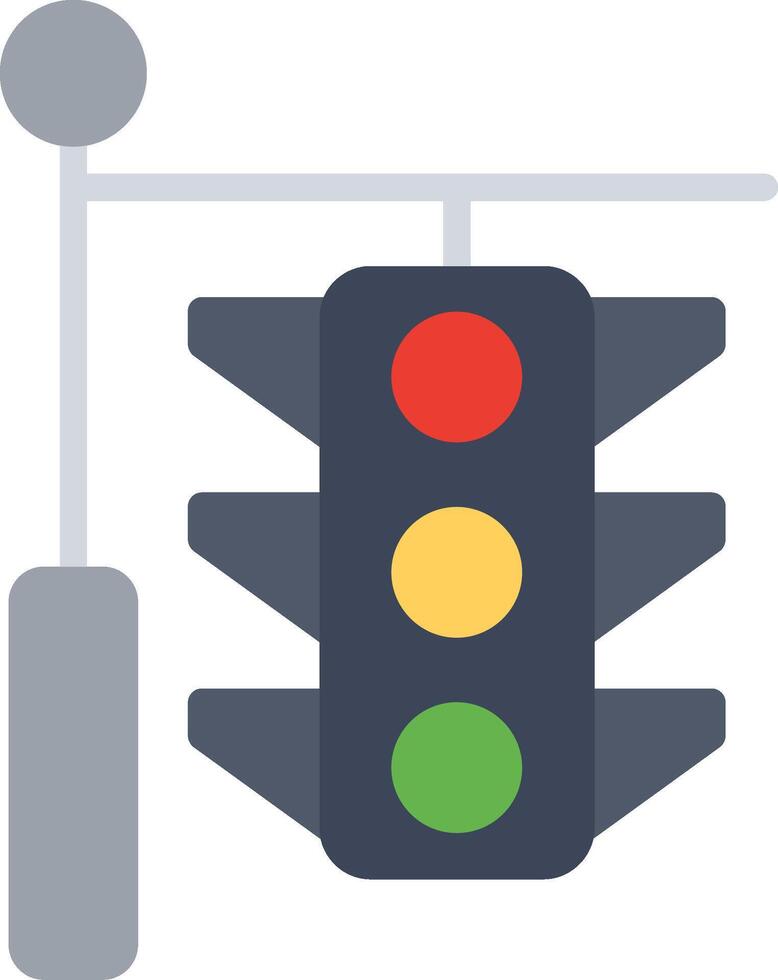 Traffic Light Flat Illustration Icon Design vector