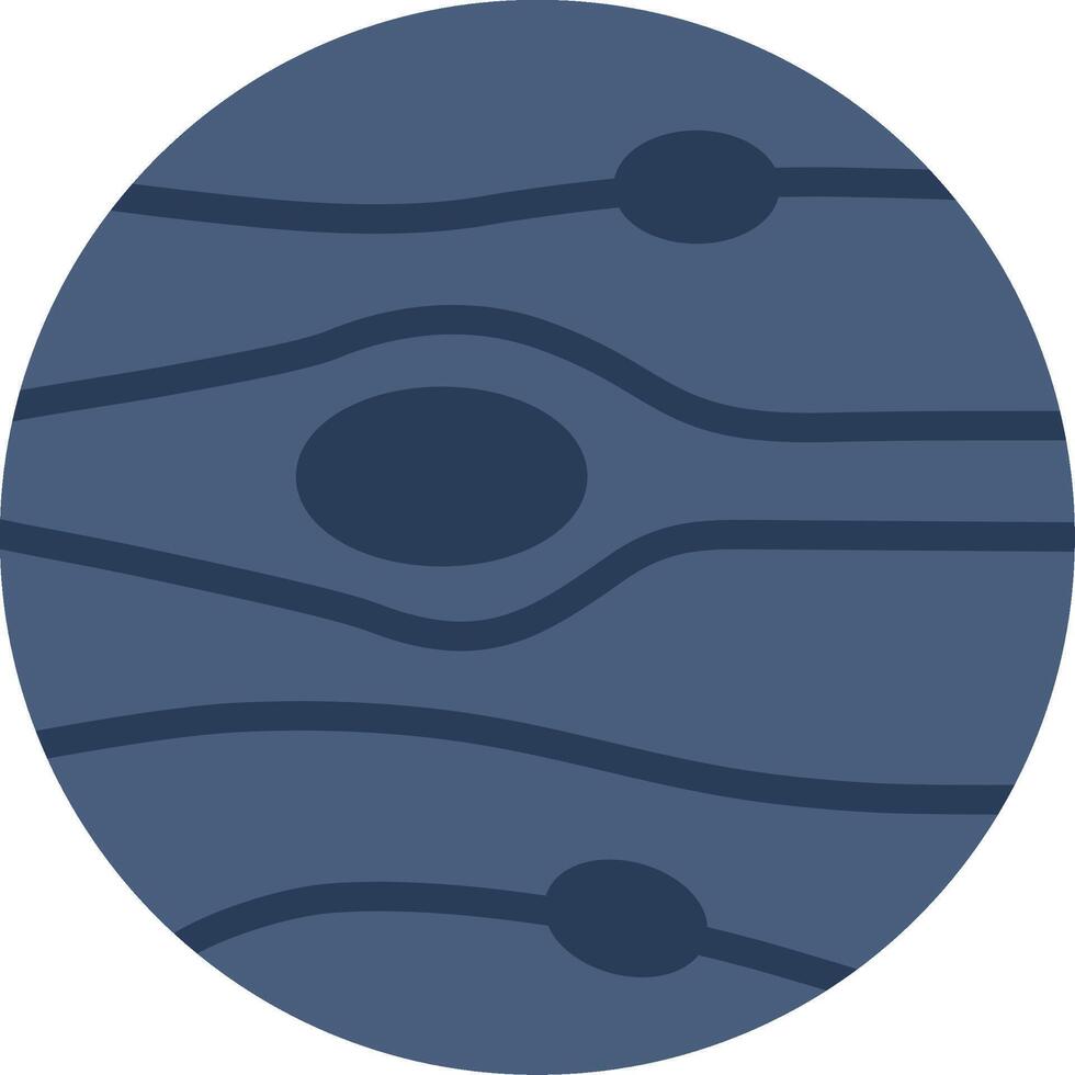 Neptune Flat Illustration Icon Design vector