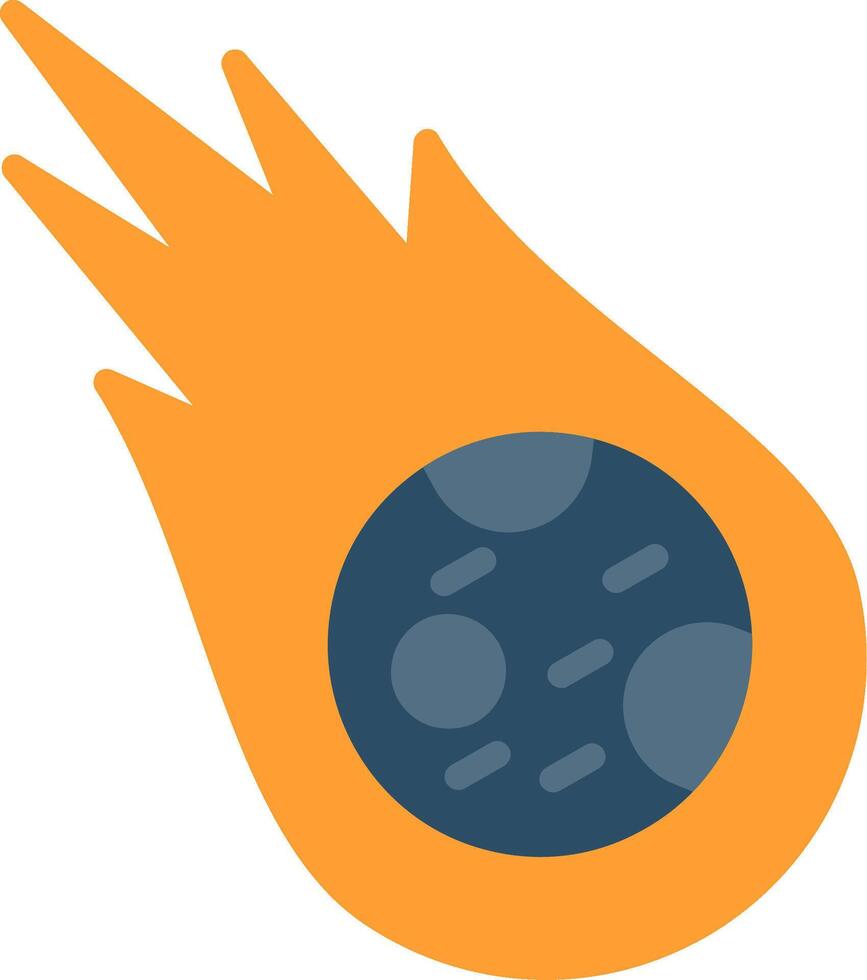 Meteorite Flat Illustration Icon Design vector