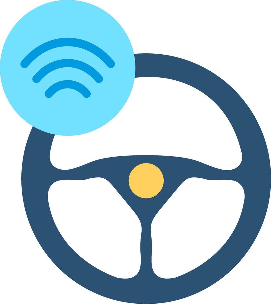 Autopilot Flat Illustration Icon Design vector