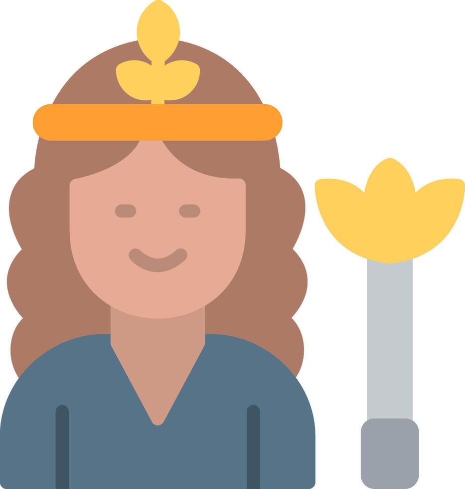 Hera Flat Illustration Icon Design vector