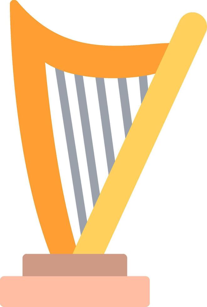 Harp Flat Illustration Icon Design vector