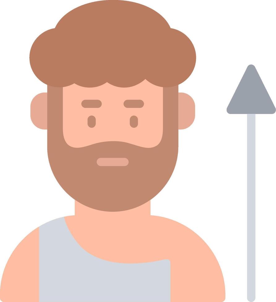 Prehistoric man Flat Illustration Icon Design vector