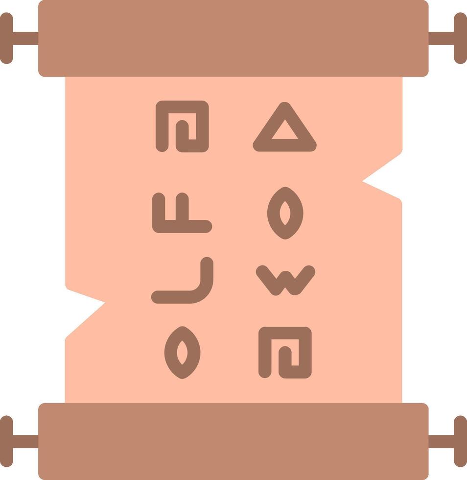 Papyrus Flat Illustration Icon Design vector