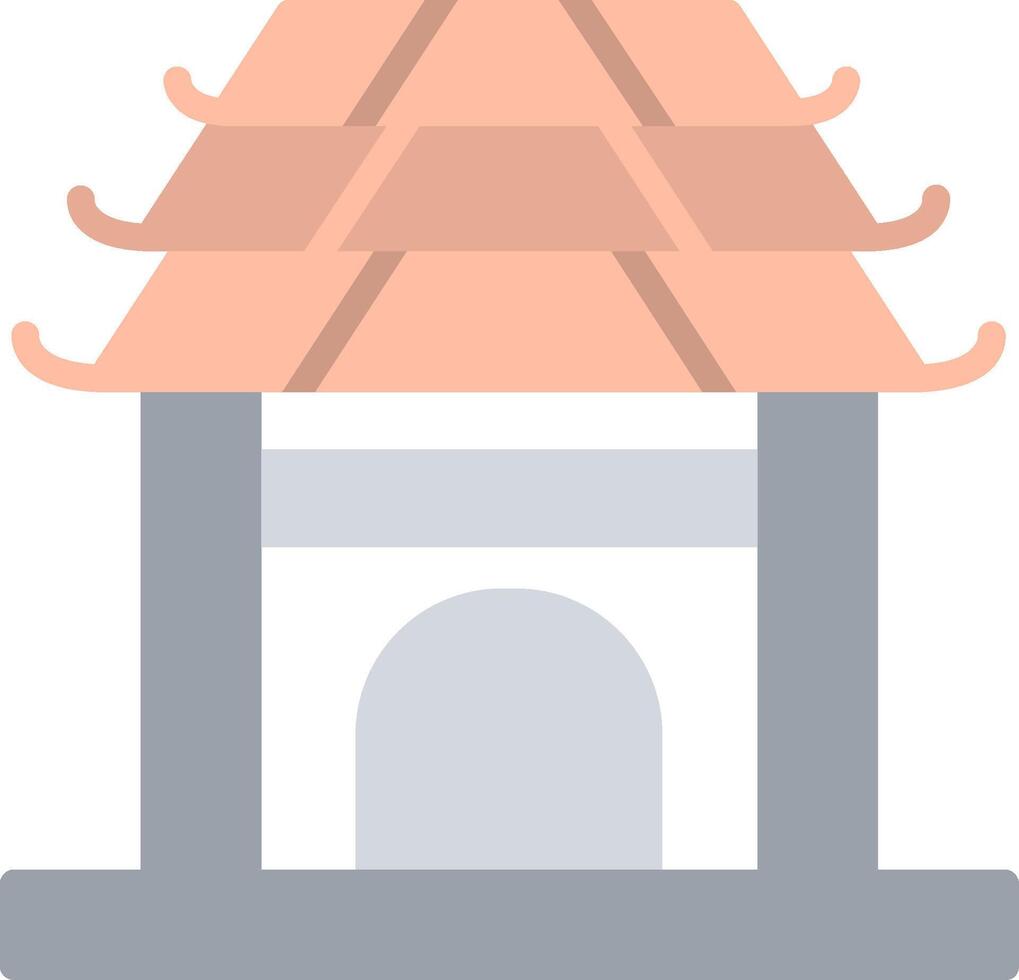 Pavilion Flat Illustration Icon Design vector