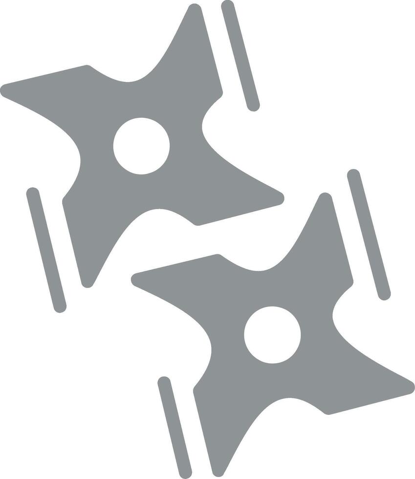 Ninja Shuriken Flat Illustration Icon Design vector