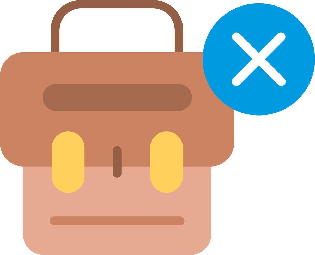 No Work Flat Illustration Icon Design vector