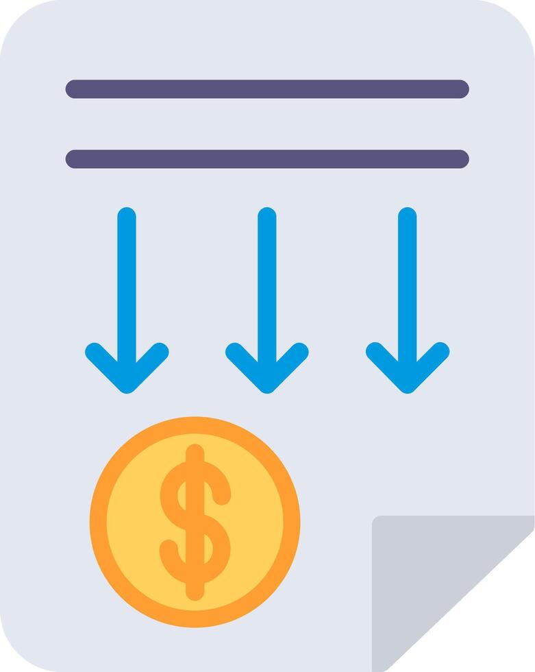Low Sales Flat Illustration Icon Design vector