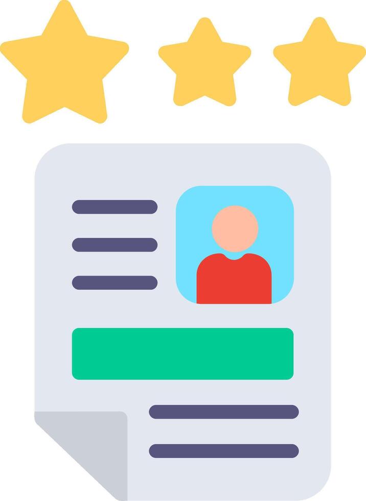 Office Not Qualified Flat Illustration Icon Design vector