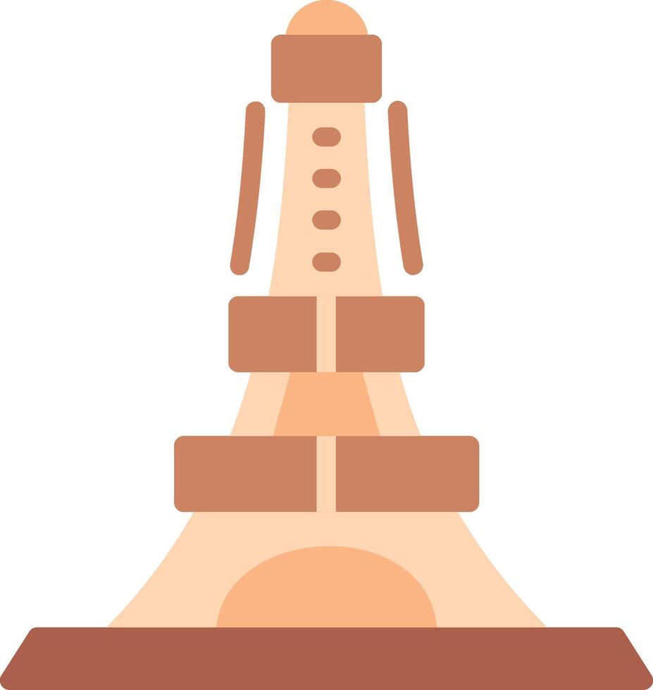 Eiffel Tower Flat Illustration Icon Design vector