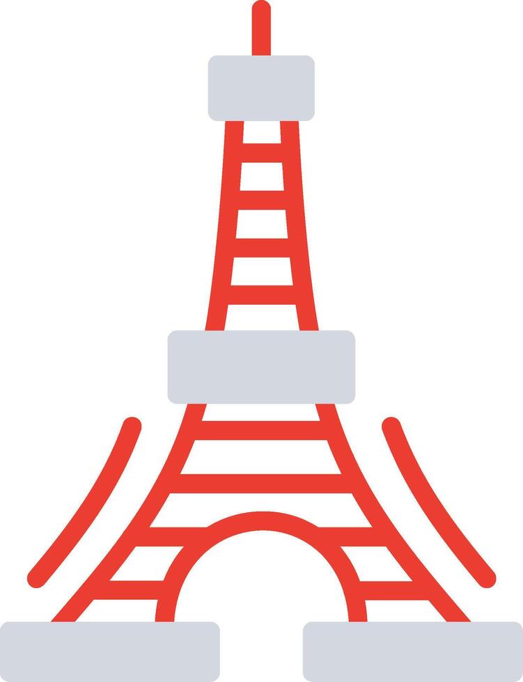 Tokyo Tower Flat Illustration Icon Design vector