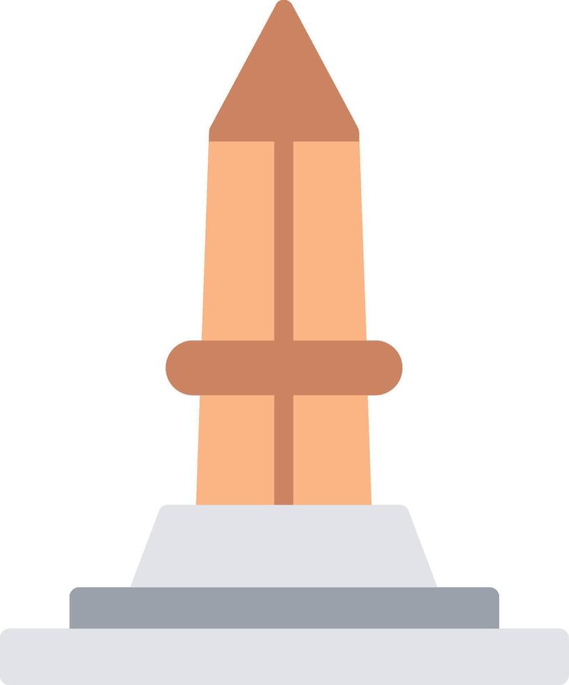 Obelisk Flat Illustration Icon Design vector