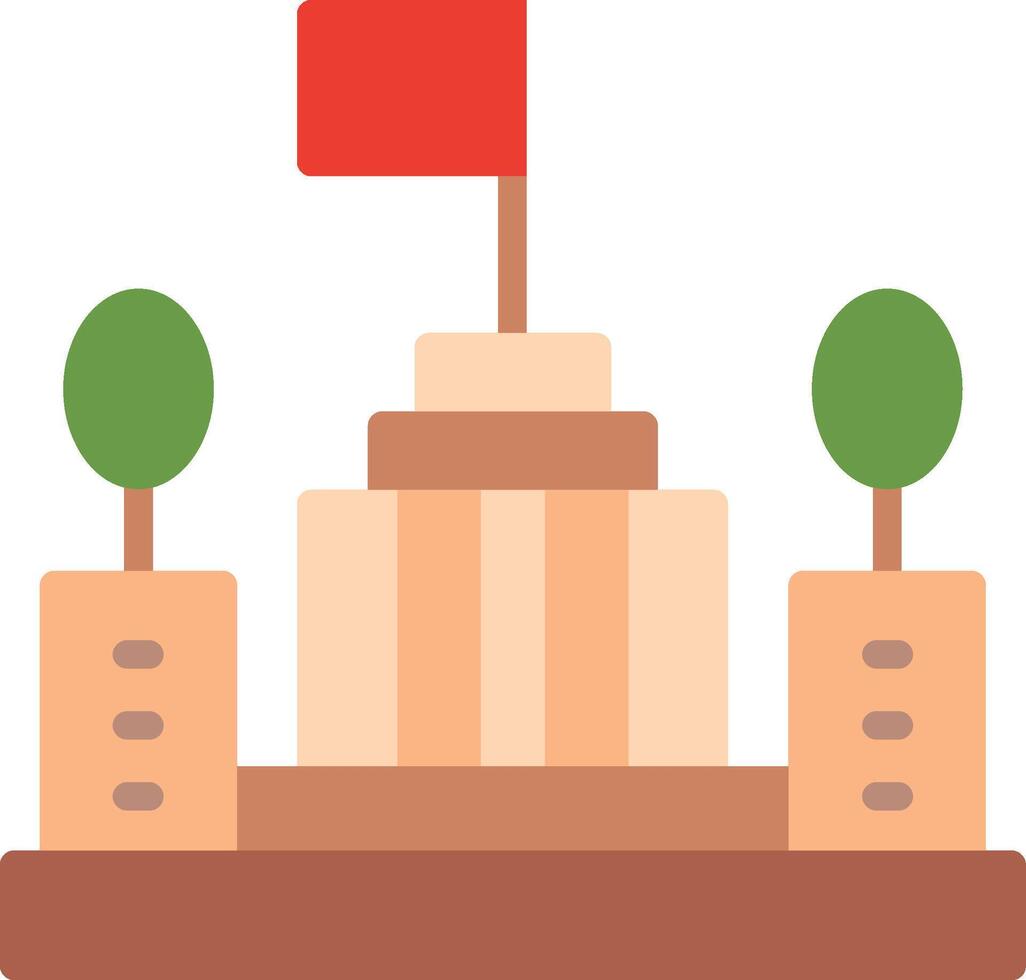 Slavin Memorial Bratislava Flat Illustration Icon Design vector
