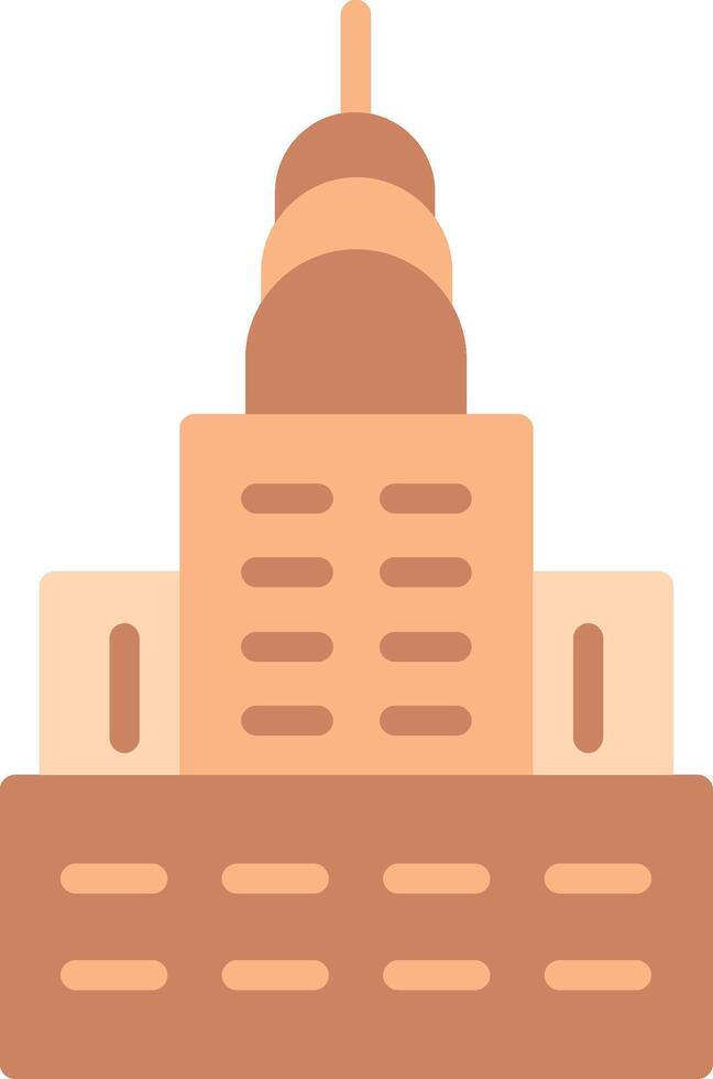 Chrysler Building Flat Illustration Icon Design vector