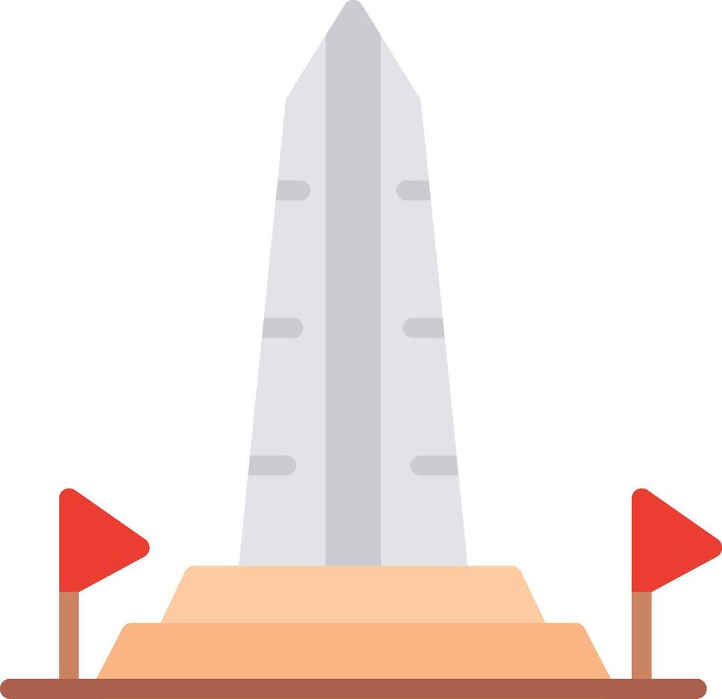Washington Monument Flat Illustration Icon Design vector