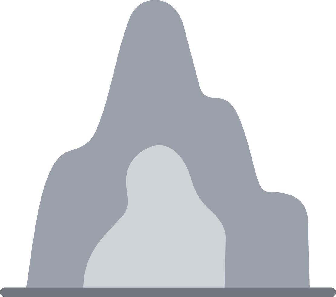 Cave Flat Illustration Icon Design vector