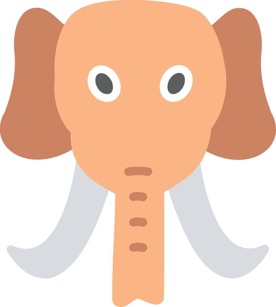 Mammoth Flat Illustration Icon Design vector
