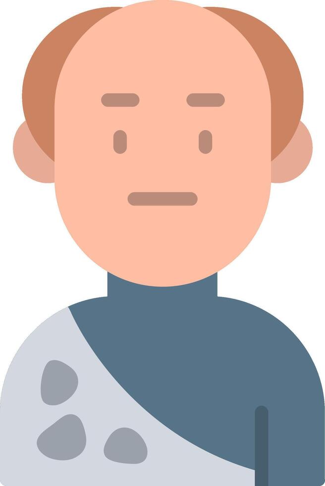 Old Man Flat Illustration Icon Design vector