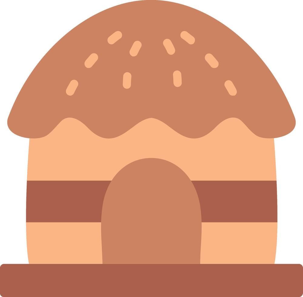 Hut Flat Illustration Icon Design vector
