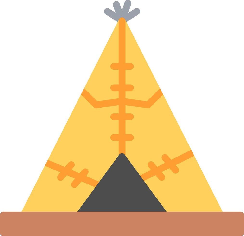 Tent Flat Illustration Icon Design vector