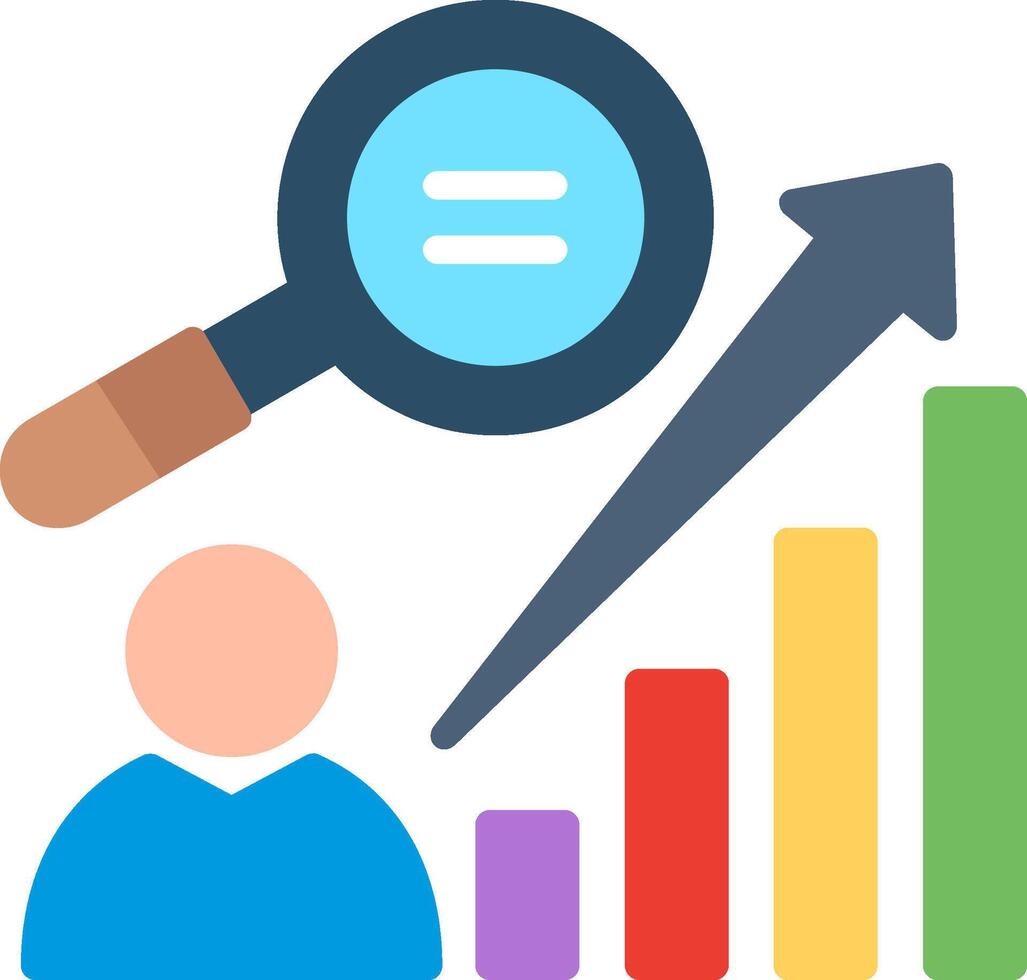 Analitycs Flat Illustration Icon Design vector